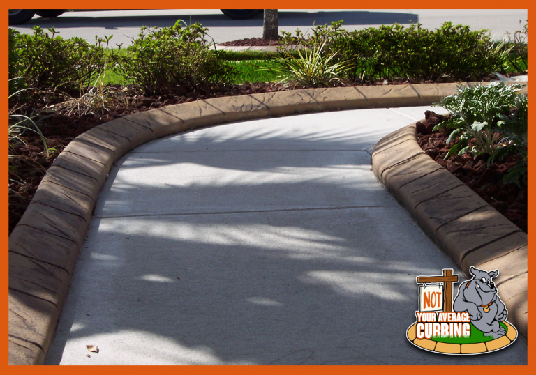 Not Your Average Curbing - Custom Stamped Curbing - Slate Tile